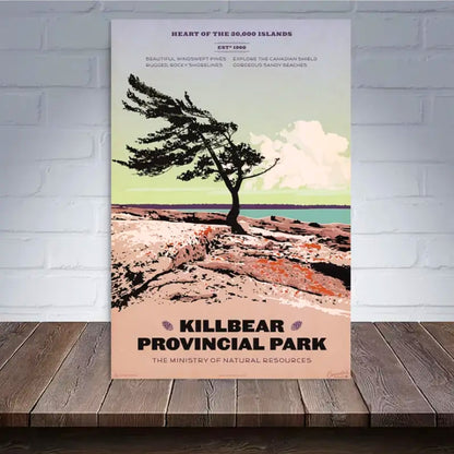 Killbear Provincial Park Vintage Tourism Poster | Canvas Art Print
