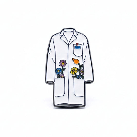 Lab Coat with Flowers | Collectible Pin