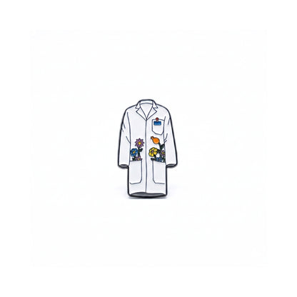 Lab Coat with Flowers | Collectible Pin