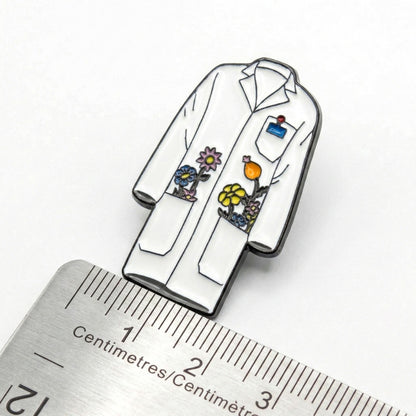 Lab Coat with Flowers | Collectible Pin