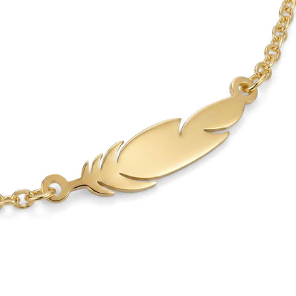 Layered Gold Boho Feather | Anklet