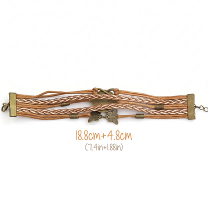 Layered Leather Blue Mandela | Bracelet