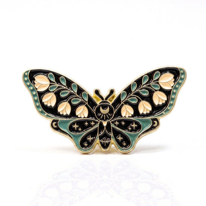 Lily of the Valley Green Moth | Brooch