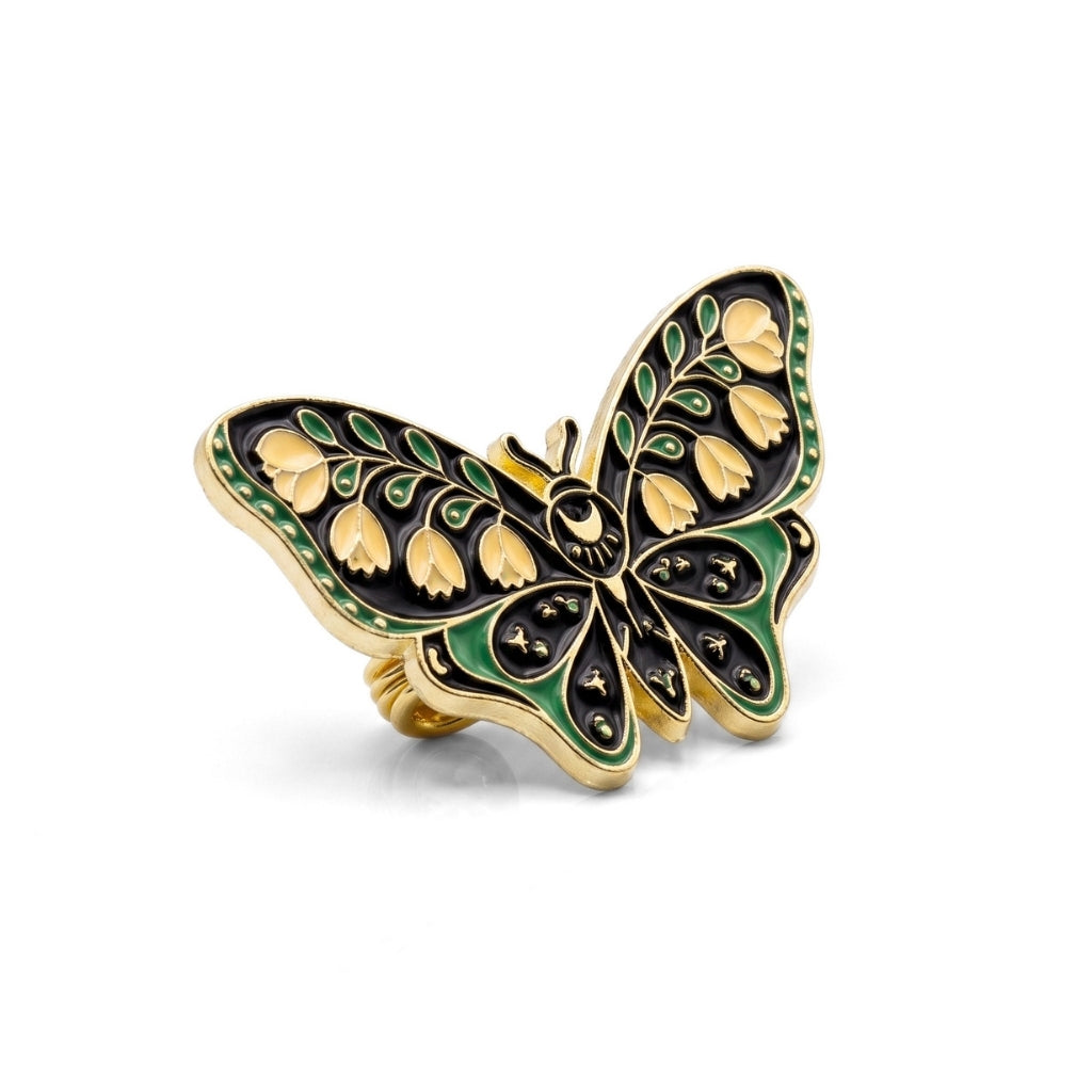 Lily of the Valley Green Moth | Brooch