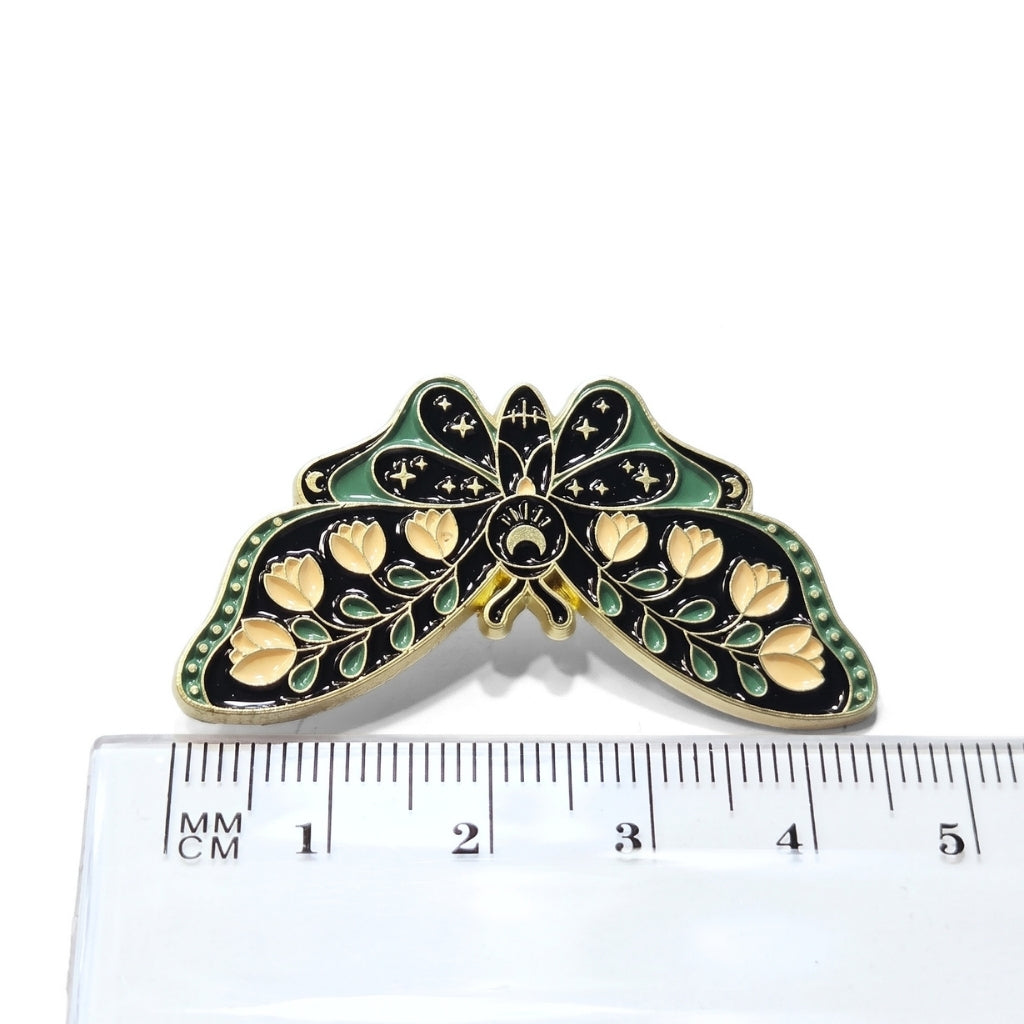 Lily of the Valley Green Moth | Brooch