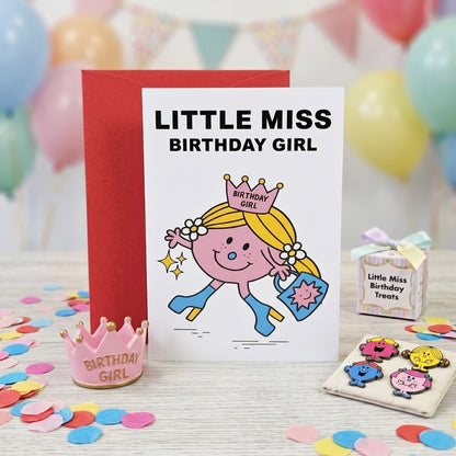 Little Miss Birthday Girl | Greeting Card