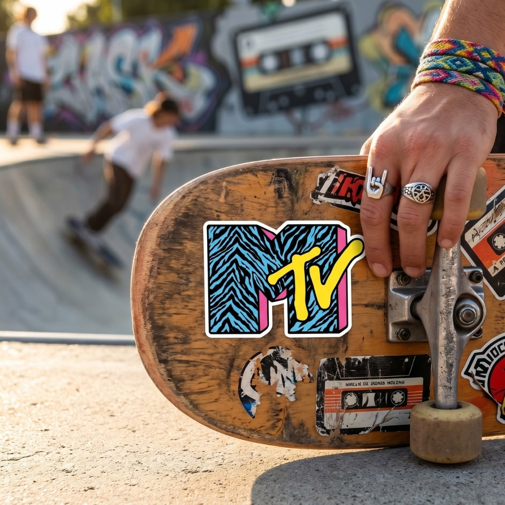 MTV Logo [Retro Blue] | Vinyl Sticker