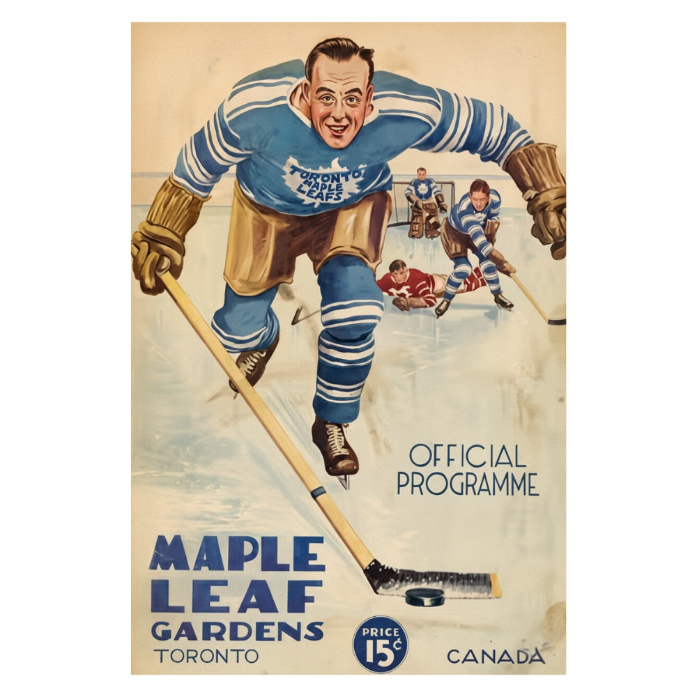 Maple Leaf Gardens Vintage Programme | Canvas Art Print