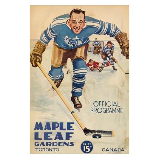 Maple Leaf Gardens Vintage Programme | Canvas Art Print