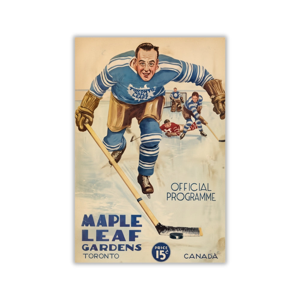 Maple Leaf Gardens Vintage Programme | Canvas Art Print
