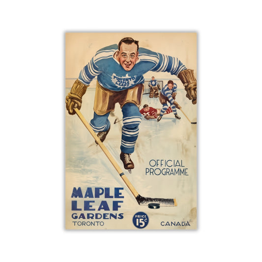 Maple Leaf Gardens Vintage Programme | Canvas Art Print