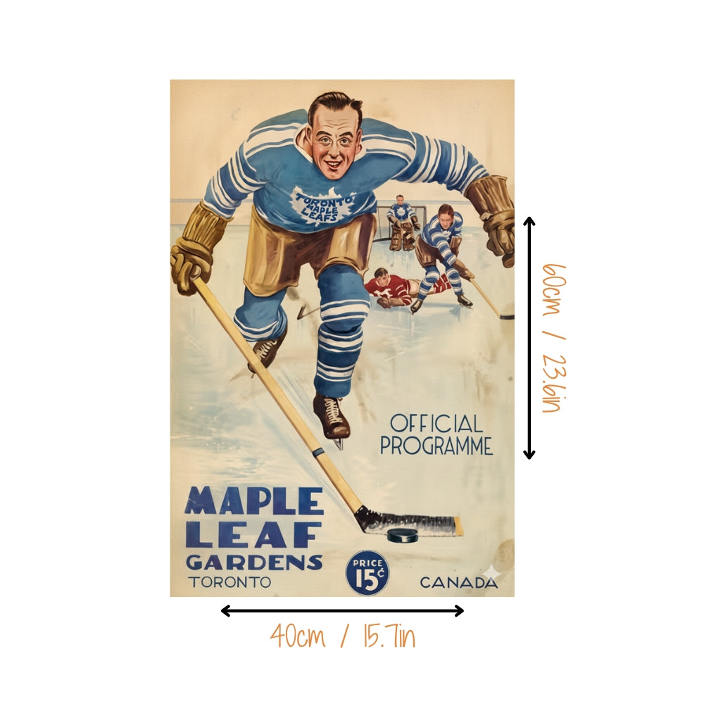 Maple Leaf Gardens Vintage Programme | Canvas Art Print