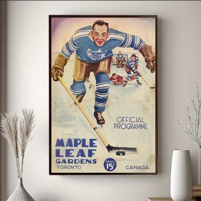 Maple Leaf Gardens Vintage Programme | Canvas Art Print