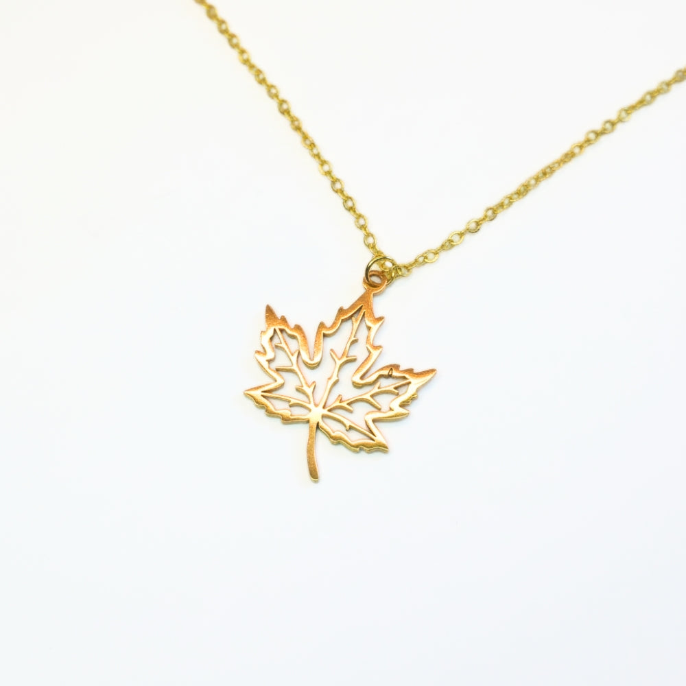 Maple Leaf Silhouette Necklace