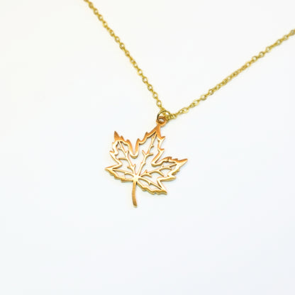 Maple Leaf Silhouette Necklace