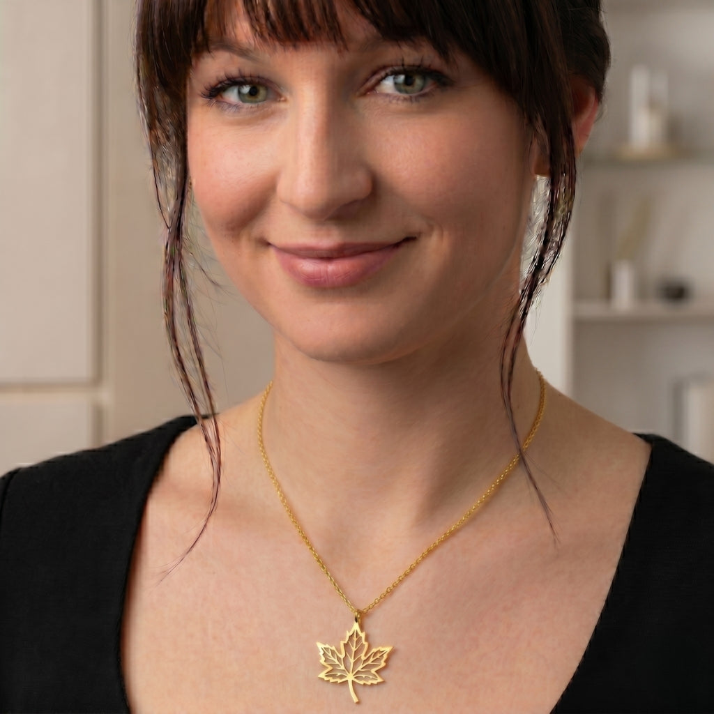 Maple Leaf Silhouette Necklace