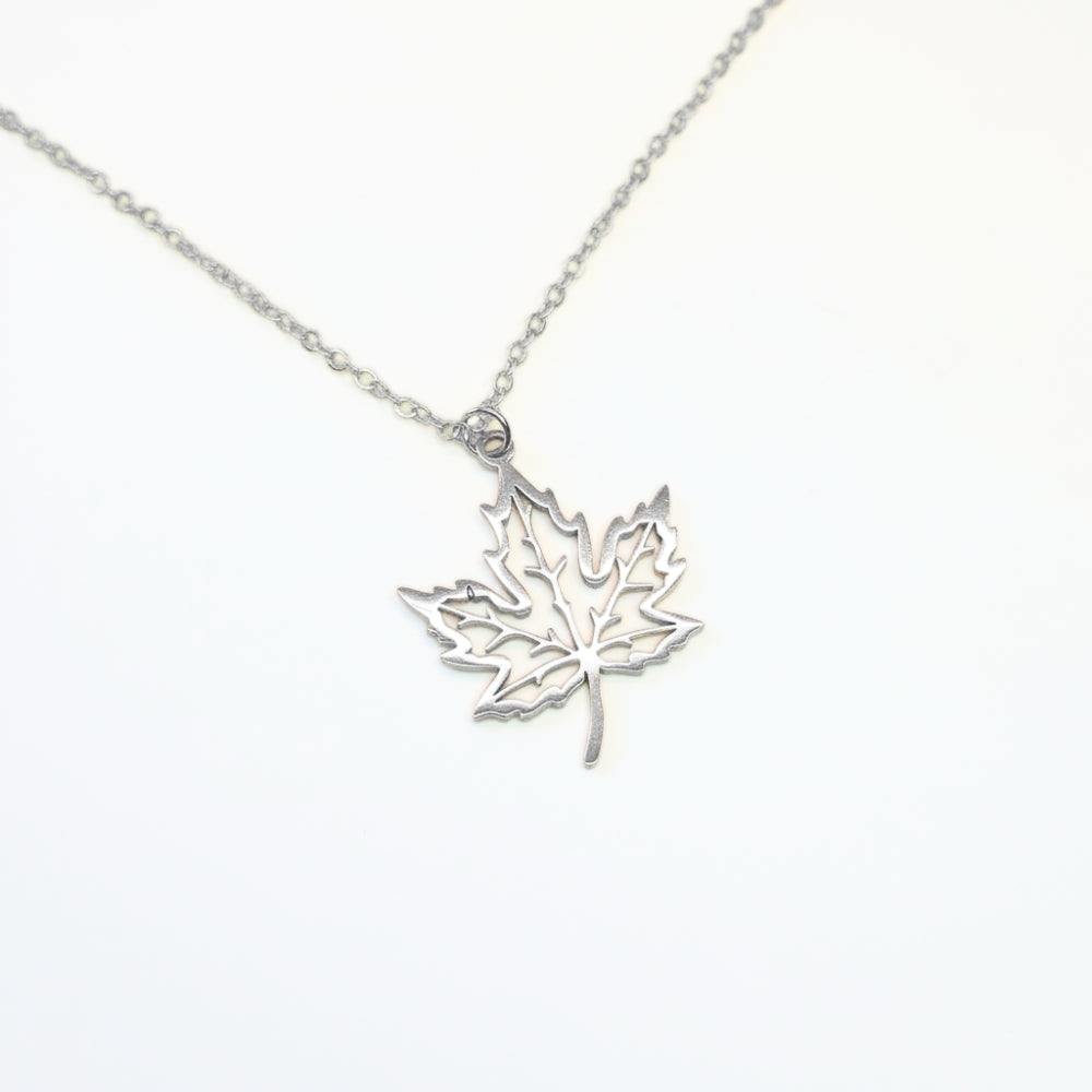 Maple Leaf Silhouette Necklace