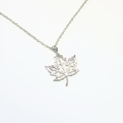 Maple Leaf Silhouette Necklace