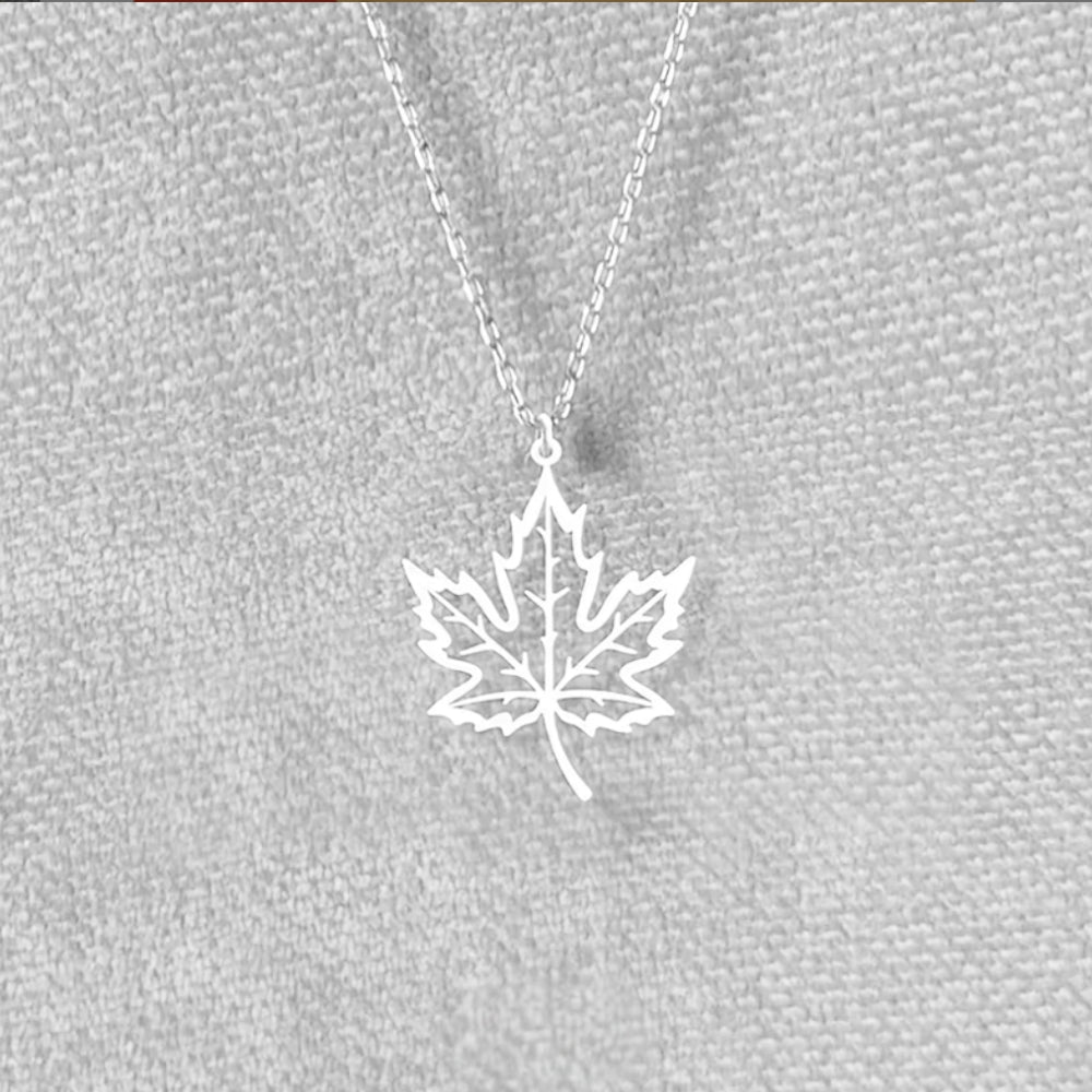 Maple Leaf Silhouette Necklace