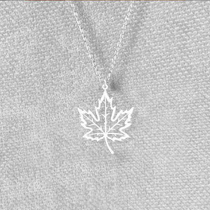 Maple Leaf Silhouette Necklace