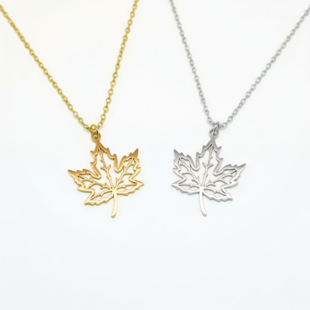 Maple Leaf Silhouette Necklace