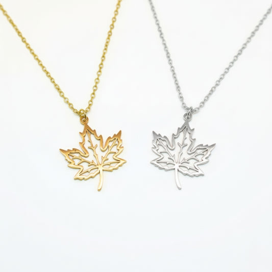 Maple Leaf Silhouette Necklace