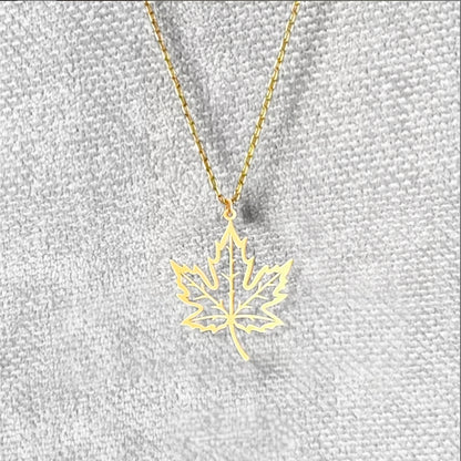 Maple Leaf Silhouette Necklace