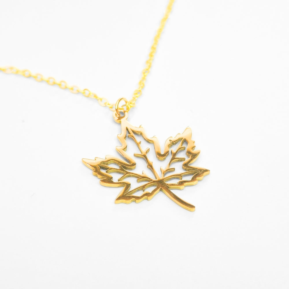 Maple Leaf Silhouette Necklace