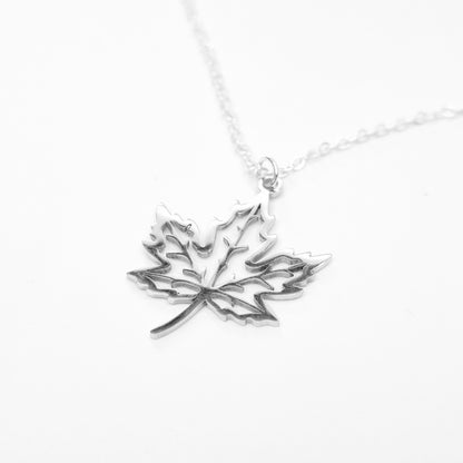 Maple Leaf Silhouette Necklace