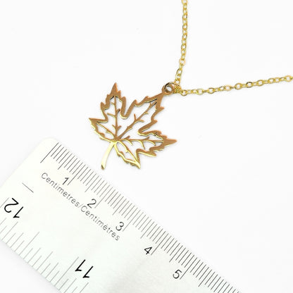 Maple Leaf Silhouette Necklace