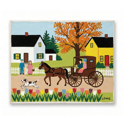 The Carriage and the Dog | Canvas Art Print