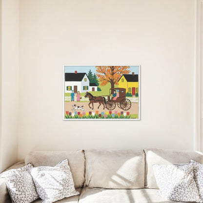 The Carriage and the Dog | Canvas Art Print