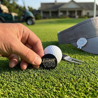 May the Course Be With You | Golf Ball Marker & Clip