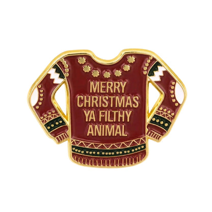 Merry Christmas Ya Filthy Animal | Collectible Pin