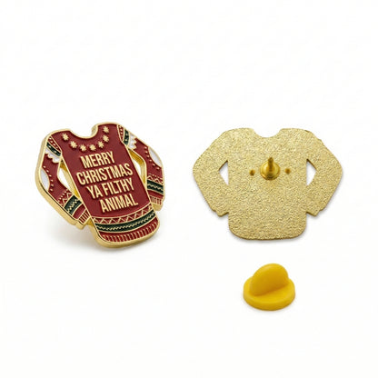 Merry Christmas Ya Filthy Animal | Collectible Pin