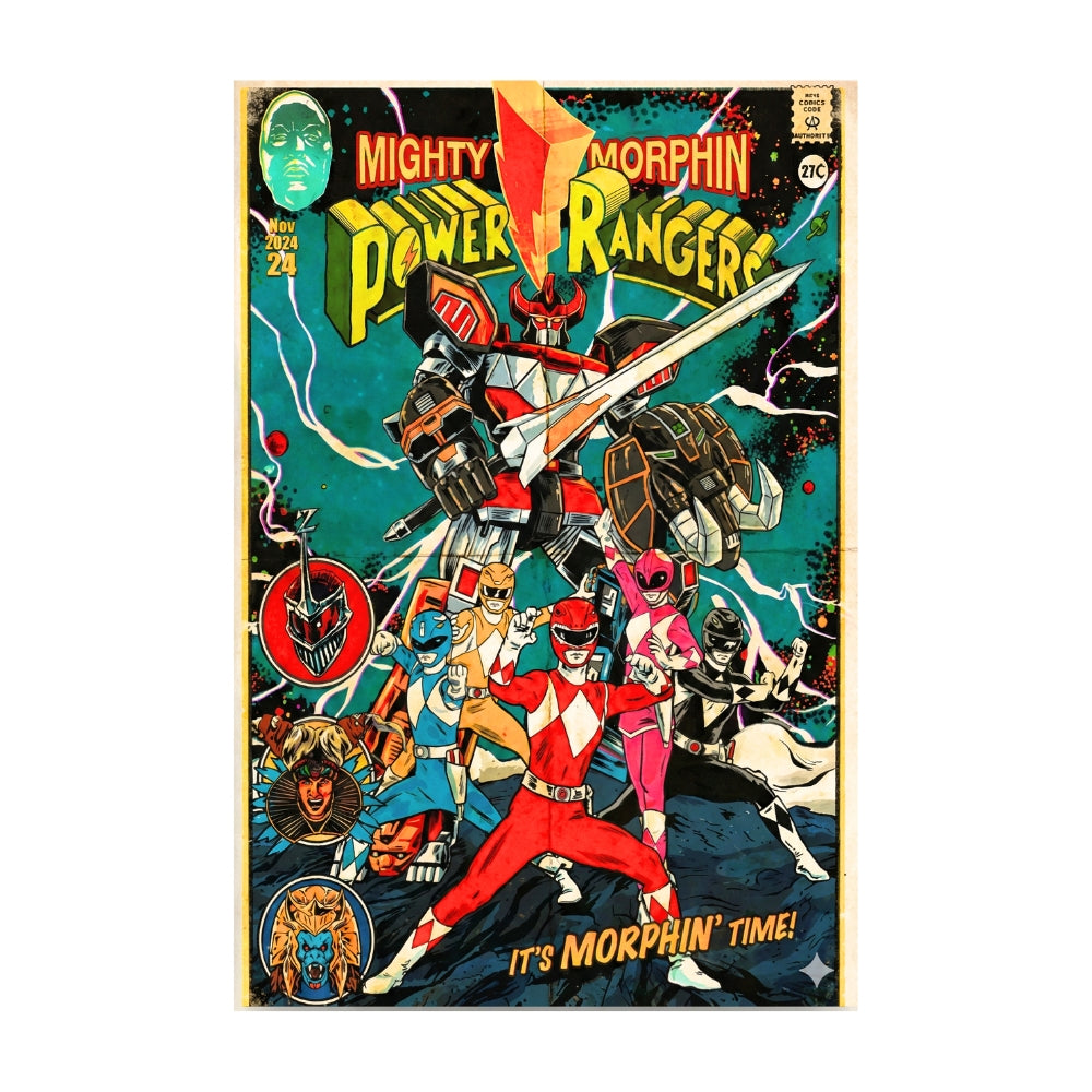 Mighty Morphin Power Rangers Comic | Impression sur toile
