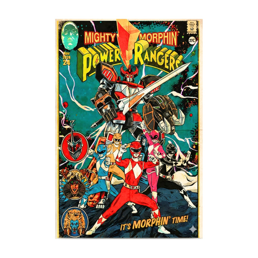 Mighty Morphin Power Rangers Comic | Canvas Art Print