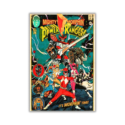 Mighty Morphin Power Rangers Comic | Impression sur toile