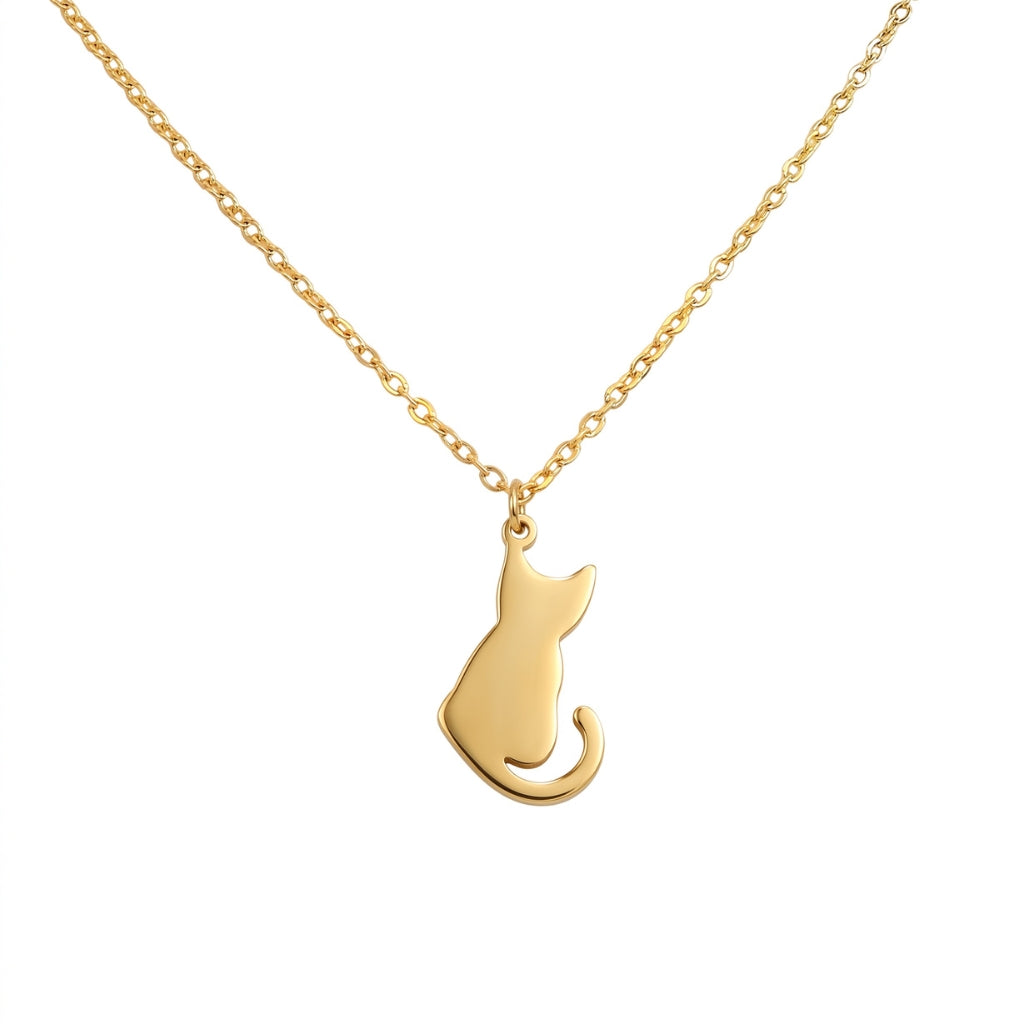 Minimalist Cat [Gold] | Necklace