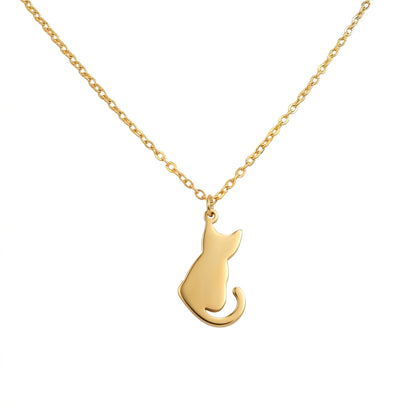 Minimalist Cat [Gold] | Necklace