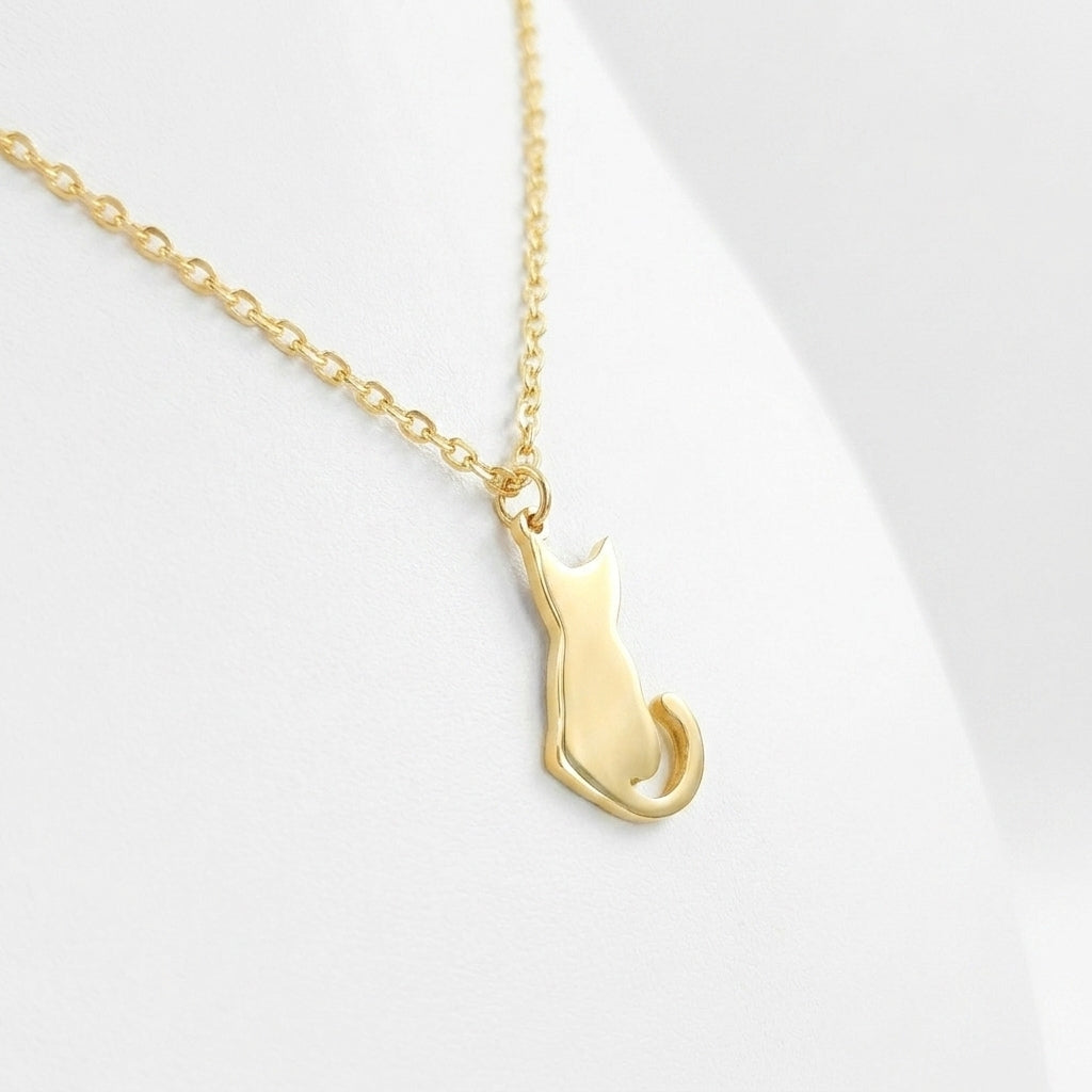 Minimalist Cat [Gold] | Necklace