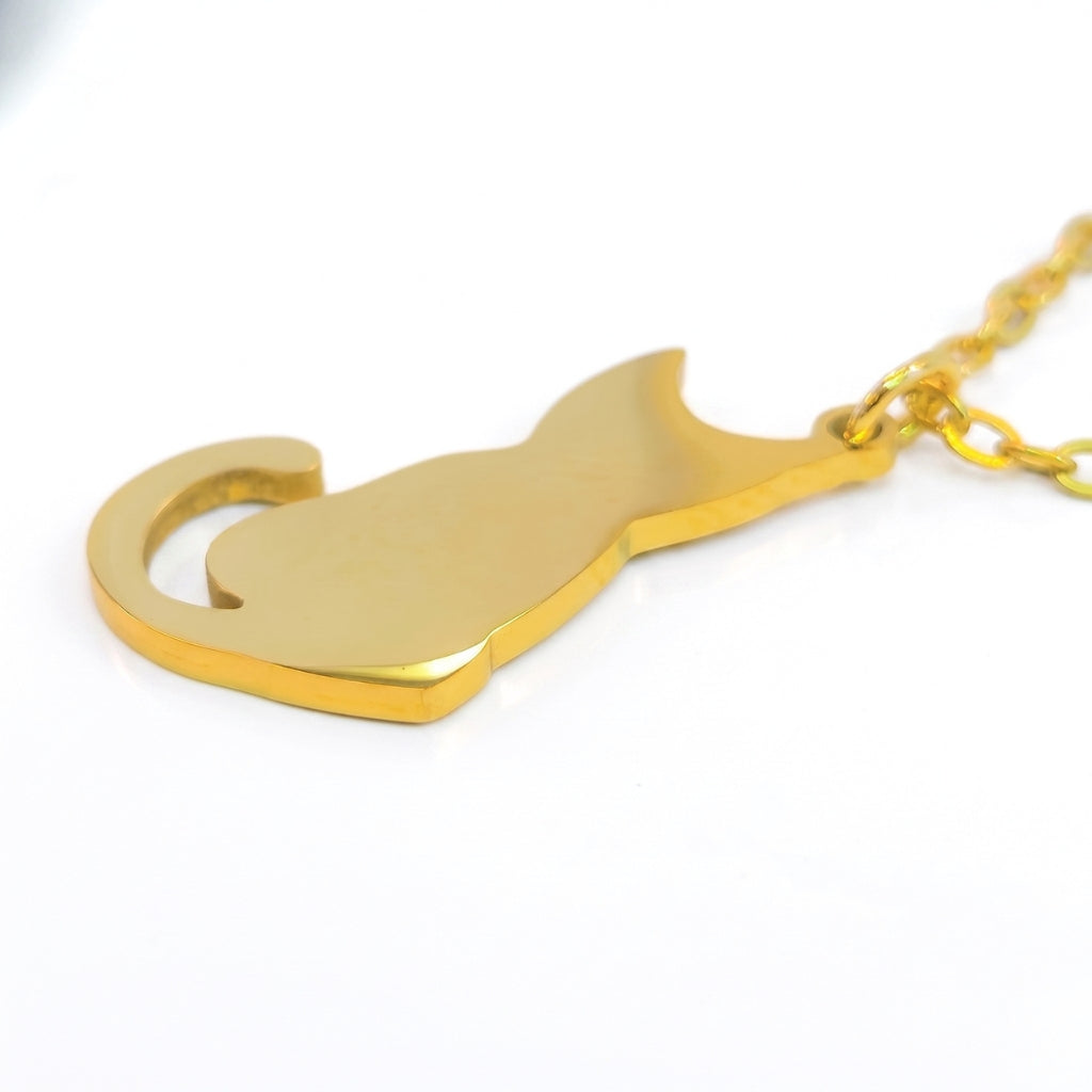 Minimalist Cat [Gold] | Necklace