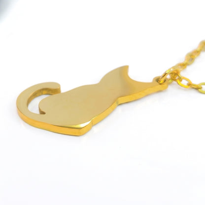 Minimalist Cat [Gold] | Necklace