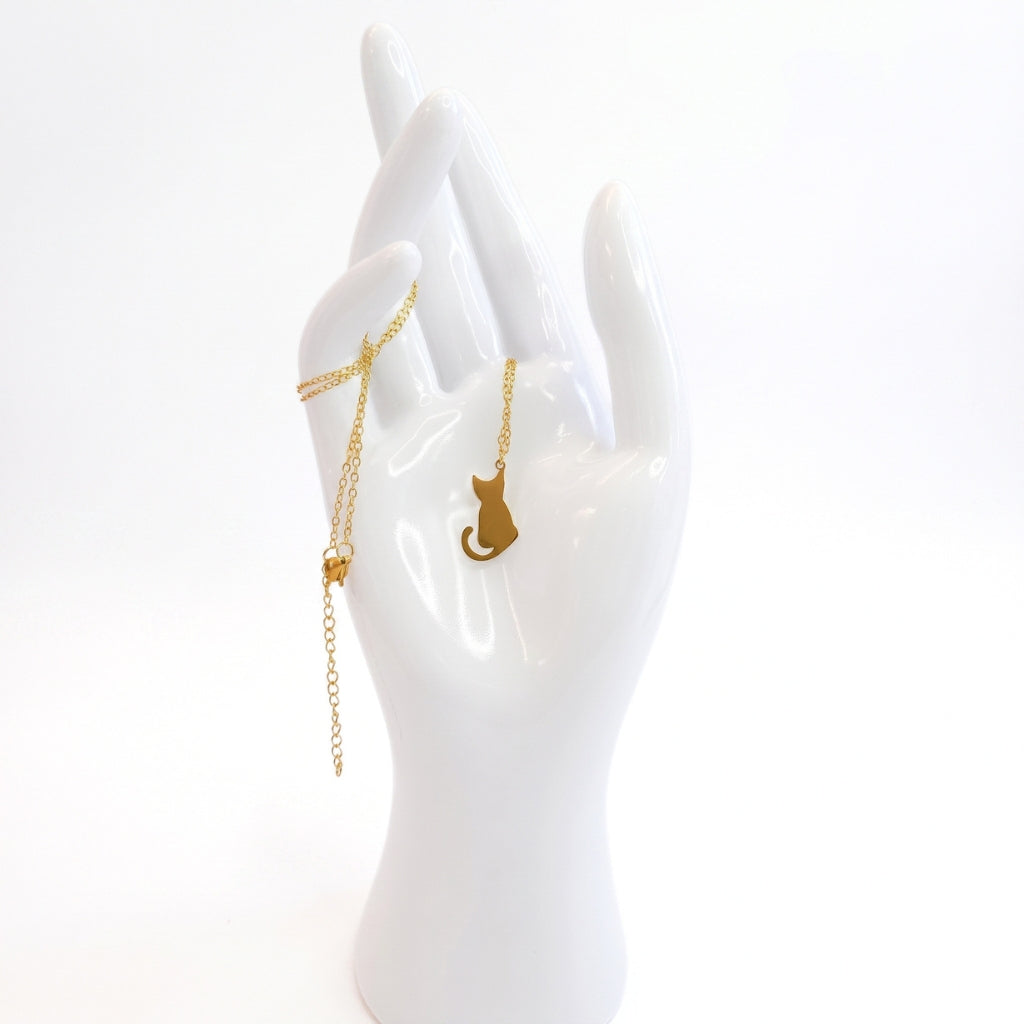 Minimalist Cat [Gold] | Necklace