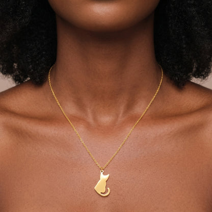 Minimalist Cat [Gold] | Necklace