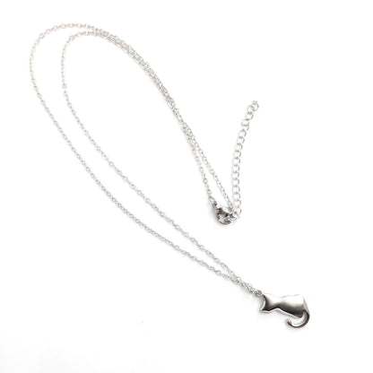 Minimalist Cat [Silver] | Necklace