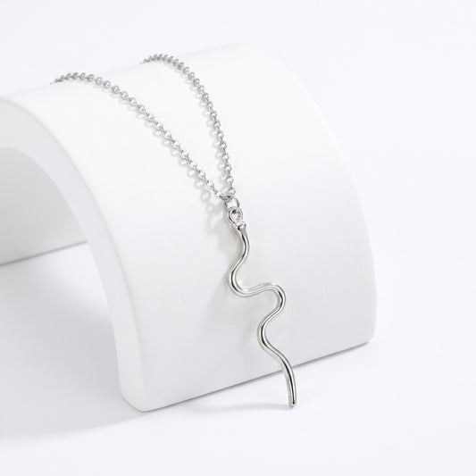 Minimalist Snake [Silver] | Necklace