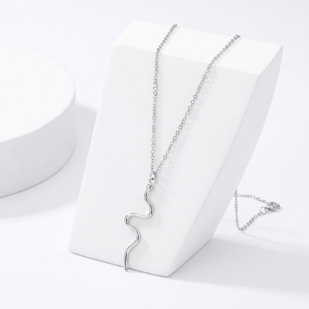 Minimalist Snake [Silver] | Necklace