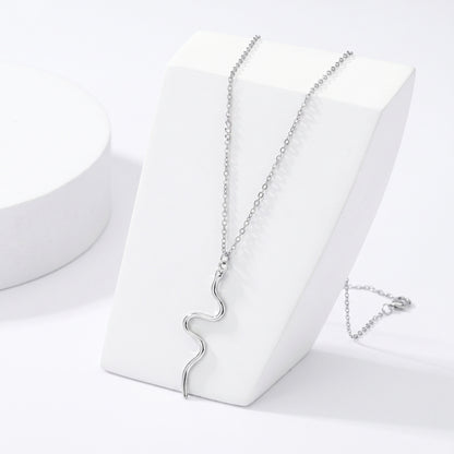 Minimalist Snake [Silver] | Necklace