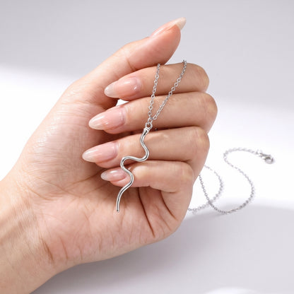 Minimalist Snake [Silver] | Necklace